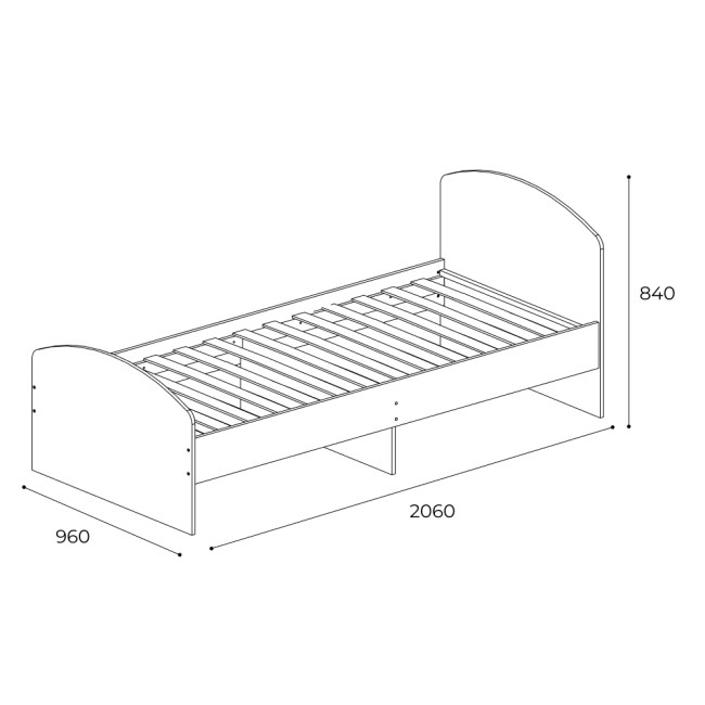 Кровать 90х200 Лило мягкая