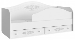 Кровать Ассоль АС-10 (белое дерево белое дерево  2040x855x950)