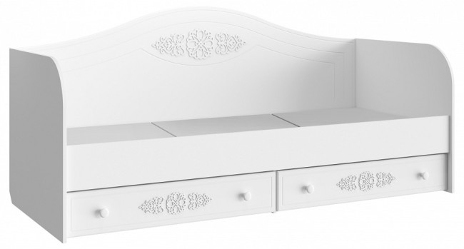 Кровать Ассоль АС-10 (белое дерево белое дерево  2040x855x950)