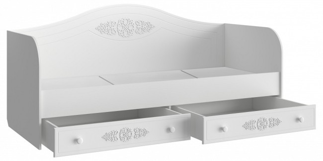 Кровать Ассоль АС-10 (белое дерево белое дерево  2040x855x950)