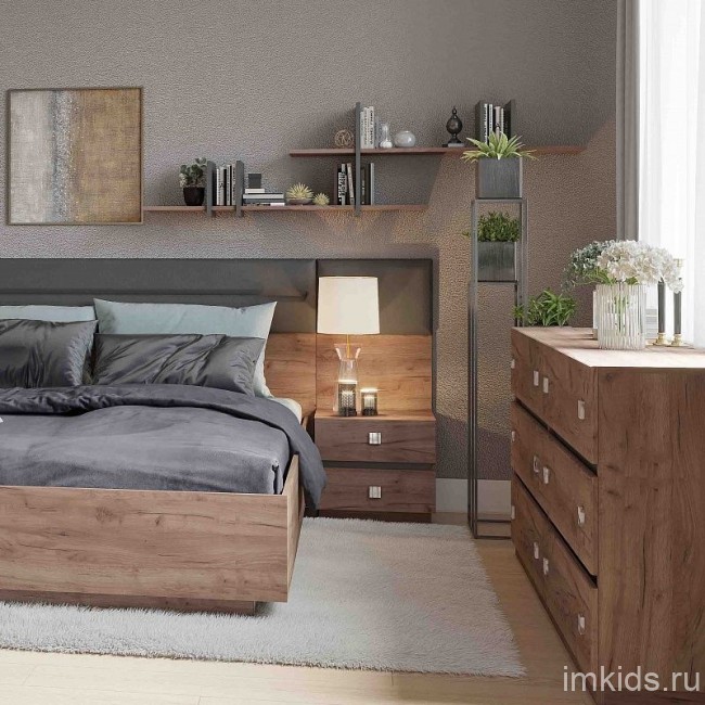 Полка навесная Nature 18, дуб табачный