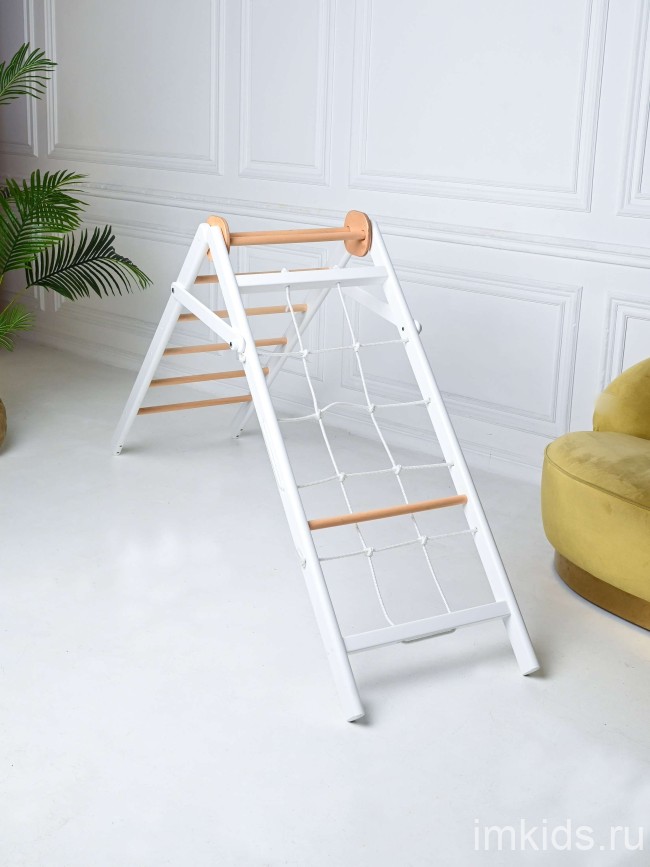 ДСК PERFETTO SPORT "Scala in legno con rete 2" bianco-naturale PS-131