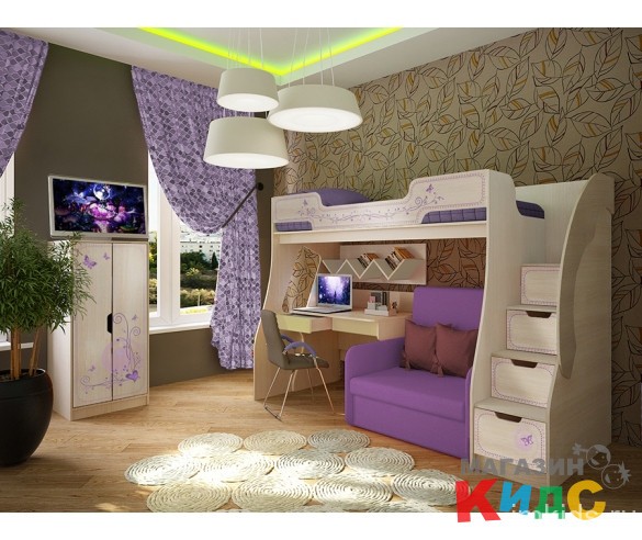 Кровать-чердак Фанки Кидс 23