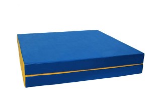 Мат № 10 (100 х 150 х 10) складной 1 сложение "KMSsport" сине/жёлтый