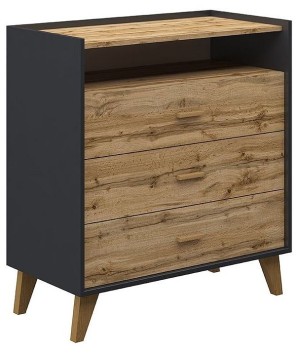 Комод Сканди (графит, дуб вотан дуб вотан  900x400x940)