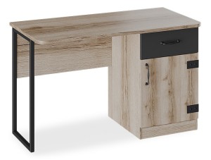 Стол письменный Окланд ТД-324.15.02 (дуб делано, черный дуб делано, черный  1200x530x758)