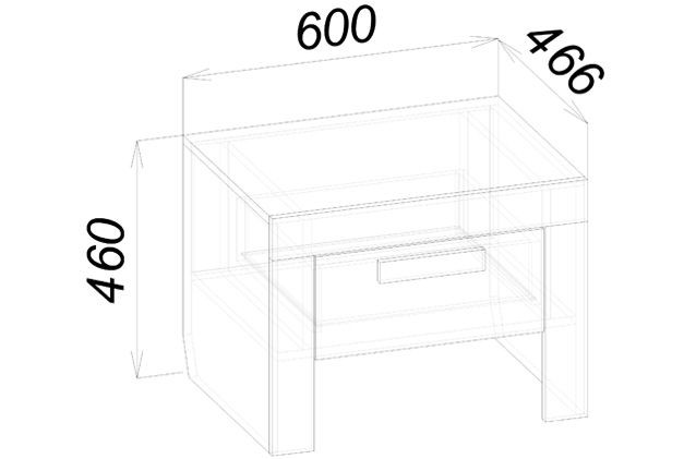 КЕМПТЕН Тумба прикроватная Т2