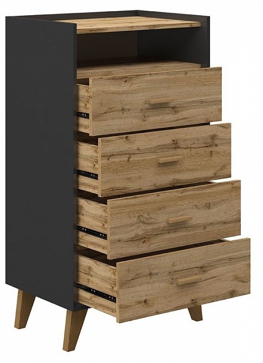 Комод Сканди (графит, дуб вотан дуб вотан  630x400x1140)