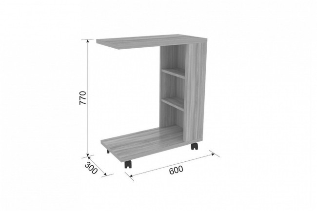 Стол прикроватный Мальта (дуб мария   600x300x770)