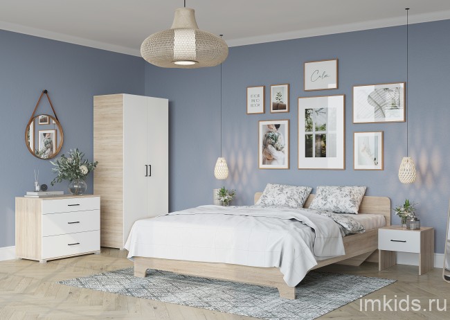 Тумба с ящиком Victor, дуб сонома/белый