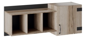 Полка комбинированная Окланд ТД-324.15.11 (дуб делано, черный дуб делано  1200x340x460)