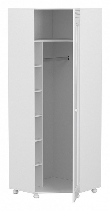 Шкаф платяной Ассоль АС-52К (белое дерево белое дерево, зеркальный  767x767x2160)