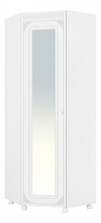 Шкаф платяной Ассоль АС-52К (белое дерево белое дерево, зеркальный  767x767x2160)