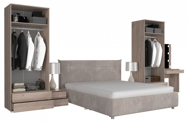 Гарнитур для спальни Лайк КС109 (дуб мария дуб мария, какао капучино )