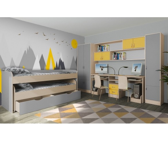 Двухярусная выкатная кровать Фанки 8