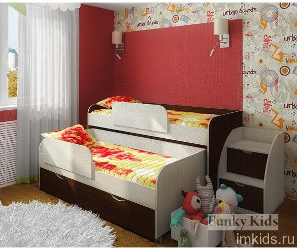 Двухярусная выкатная кровать Фанки 8