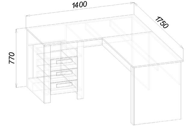 КЕМПТЕН Стол письменный угловой С2