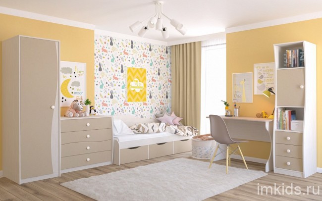 Шкаф платяной Комби МН-211-15 (сосна рандерс капучино, сосна рандерс  540x620x1830)