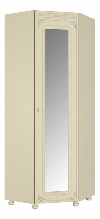 Шкаф платяной Ассоль плюс АС-52К (ваниль ваниль, зеркальный  767x767x2160)