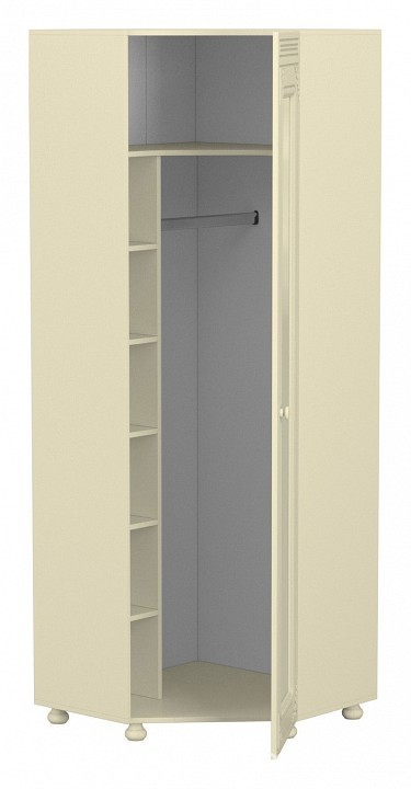 Шкаф платяной Ассоль плюс АС-52К (ваниль ваниль, зеркальный  767x767x2160)