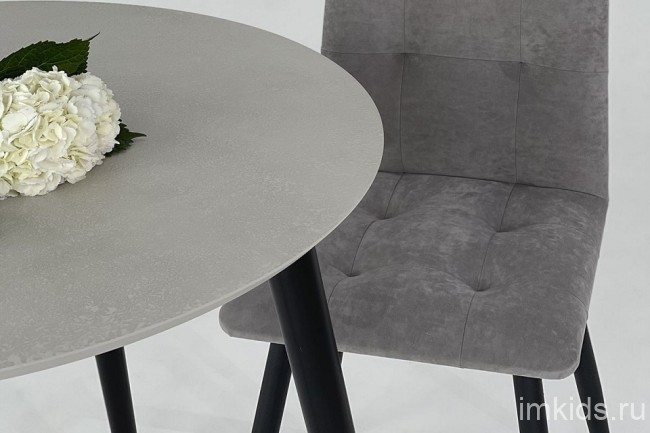 Стул Турин 2 (черный  пепельный 460x580x950)