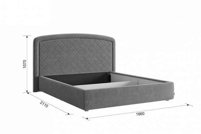 Кровать двуспальная Сильва 2 (  кремовый 2110x1860x1170)