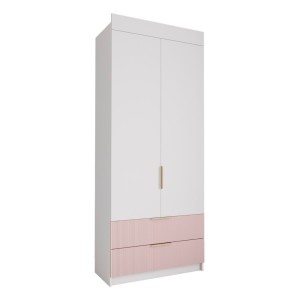 Шкаф с ящиками Лавис ШД 900.1 (Белый, Роза)