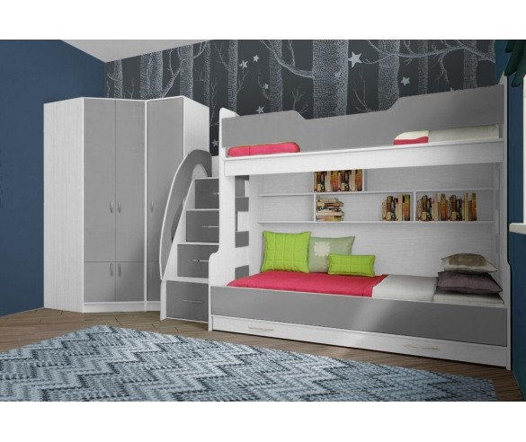 Двухярусная кровать "Фанки Кидс 21"