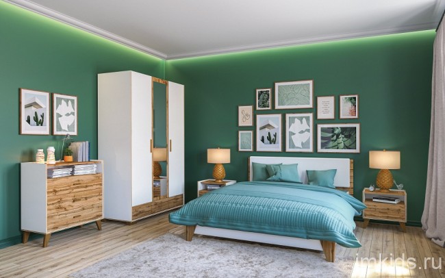 Комод Сканди МН-036-17 (белый, дуб вотан дуб вотан  900x400x940)