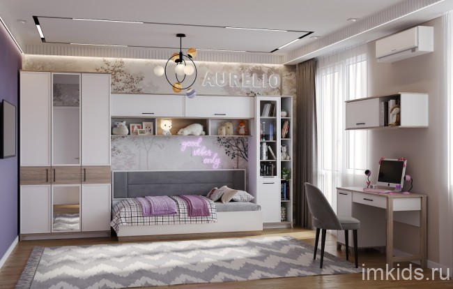 Шкаф навесной Аурелио 81, Блэквуд Сатиновый - Белый