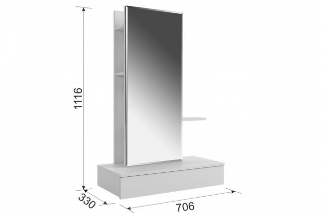 Стол туалетный Мария (белое дерево белое дерево  706x330x1116)