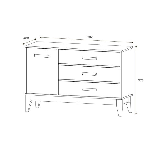 Комод КМ-12 Скандика