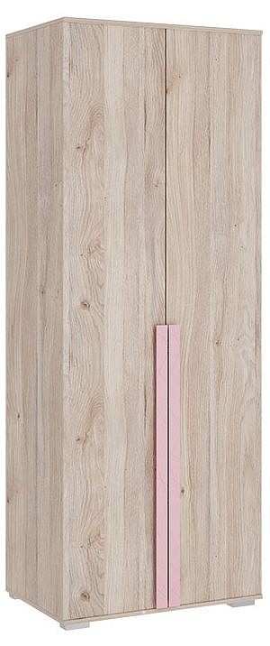 Шкаф платяной Лайк 04.01 (дуб мария дуб мария, роуз  800x550x2100)