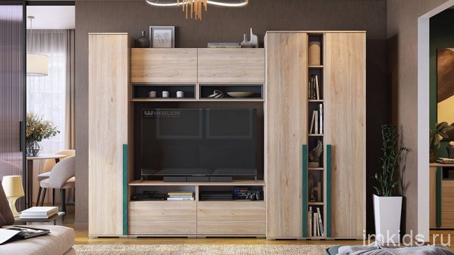 Стеллаж Лайк 11 (дуб мария   194x270x2100)