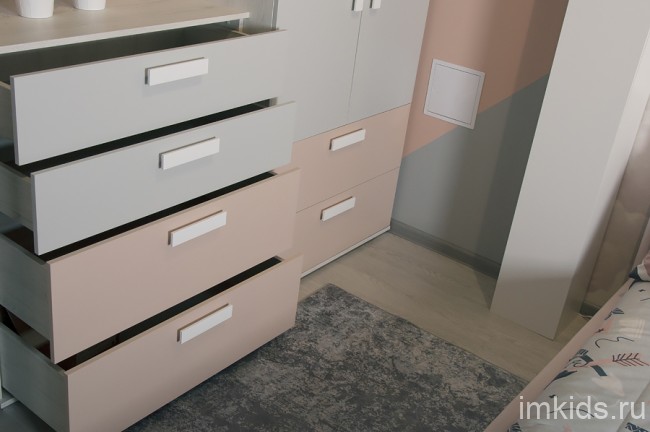 Детская комната "Румика пинк" комплект 1