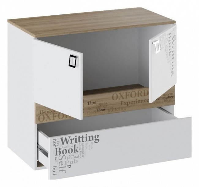 Тумба Оксфорд ТД-139.04.01 (белый, ривьера белый  880x450x758)