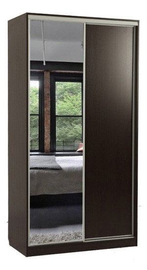 Шкаф-купе Рио 1-600 (венге венге, зеркальный  1200х604х2305)