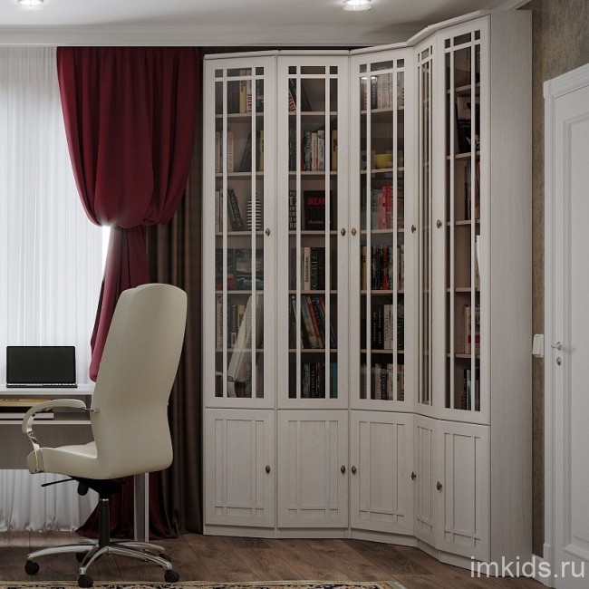 Шкаф книжный Sherlock 33, ясень светлый