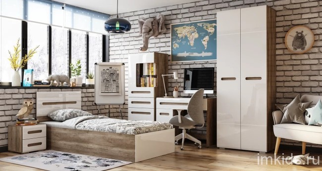 Шкаф 2-х створчатый Наоми ШК-20, белый