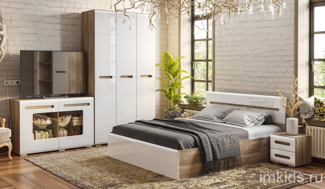 Шкаф 2-х створчатый Наоми ШК-20, белый