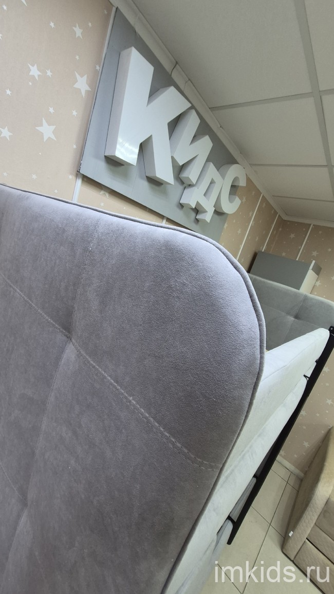 Кровать двухярусная "Бондо", спальное место 170х80, ткань тедди 022