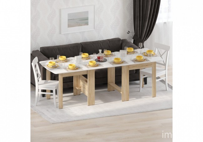 Стол обеденный СтК7 (дуб сонома белый  866x342x785)