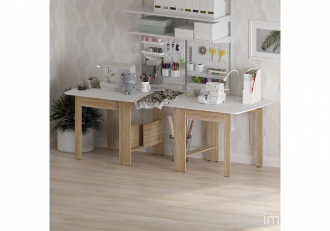 Стол обеденный СтК7 (дуб сонома белый  866x342x785)