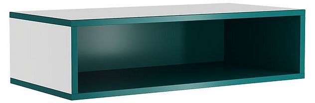 Полка Лайк 48 (белый, изумруд   670x370x160)