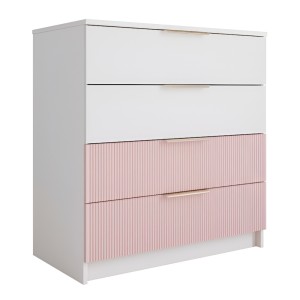Комод Лавис КМД 800.1 (Белый, Роза)