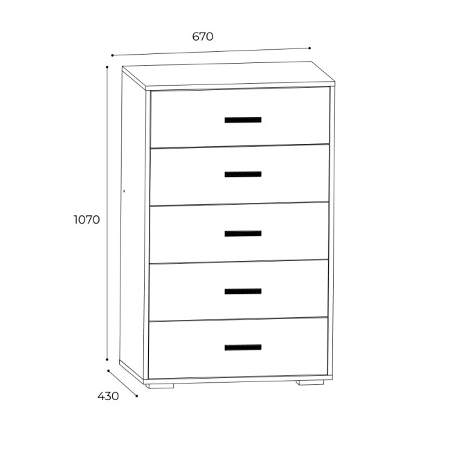 Комод высокий Лило