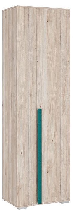 Шкаф платяной Лайк 08.01 (дуб мария дуб мария, изумруд  620x420x2100)