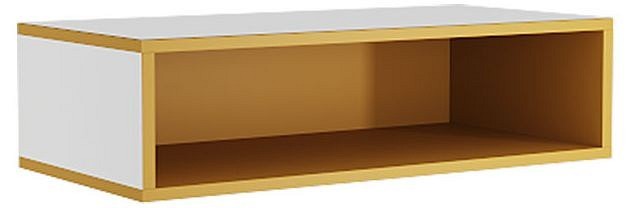 Полка Лайк 48 (белый, горчица   670x370x160)