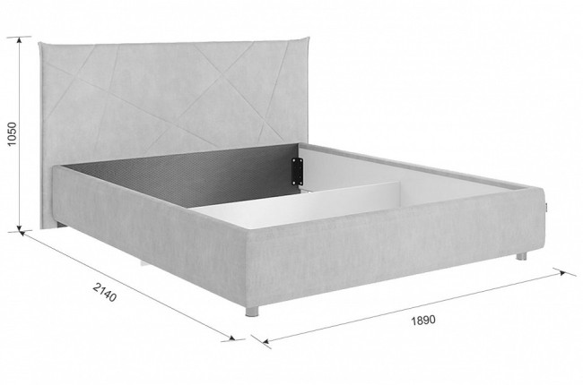 Кровать двуспальная Квест (  мята 2140x1890x1050)