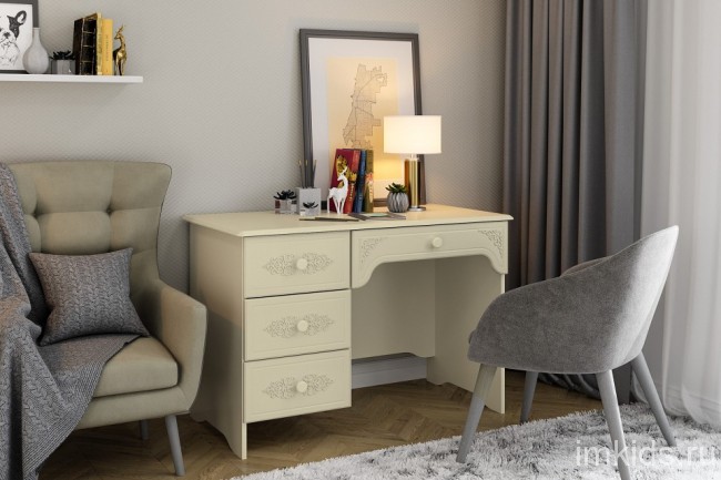 Стол письменный Ассоль плюс АС-06 (ваниль ваниль  1100х600х750)